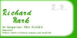 richard mark business card