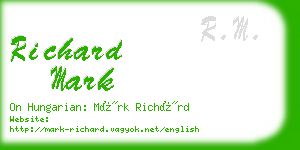 richard mark business card